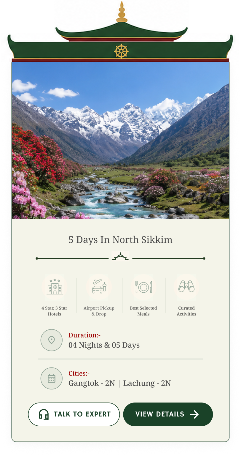 5 Days In North Sikkim - 04 Nights & 05 Days - Gangtok 2N, Lachung 2N